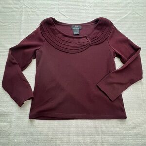 Vintage Lennie for Nina Leonard Women’s Burgundy Cowl NeckSweater - size M